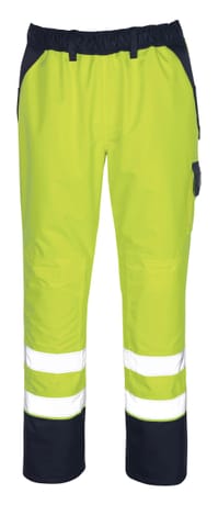 ⁨MASCOT® Spodnie zewnętrzne naciągane SAFE IMAGE (kolor żółty hi-vis/granat, rozmiar XL)⁩ w sklepie Wasserman.eu