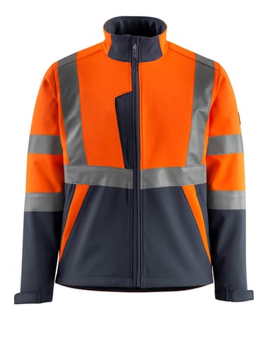 ⁨MASCOT® Kurtka softshell SAFE LIGHT (kolor pomarańcz hi-vis/ciemny granat, rozmiar L)⁩ w sklepie Wasserman.eu