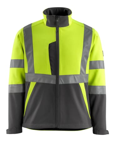⁨MASCOT® Kurtka softshell SAFE LIGHT (kolor żółty hi-vis/ciemny antracyt, rozmiar L)⁩ w sklepie Wasserman.eu