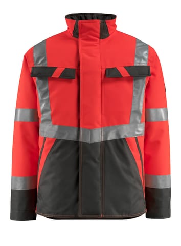 ⁨MASCOT® Kurtka zimowa SAFE LIGHT (kolor czerwień hi-vis/ciemny antracyt, rozmiar L)⁩ w sklepie Wasserman.eu