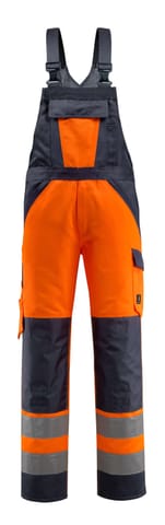 ⁨MASCOT® Ogrodniczki z kieszeniami na kolanach SAFE LIGHT (kolor pomarańcz hi-vis/ciemny granat, rozmiar 90C60)⁩ w sklepie Wasserman.eu