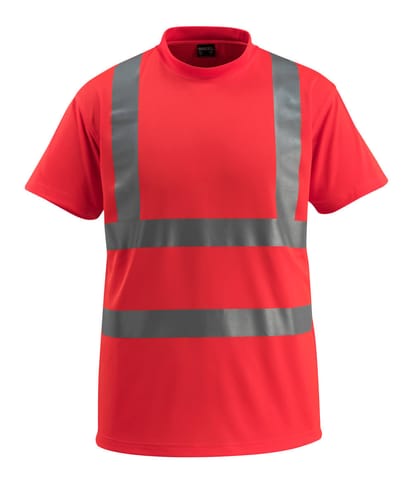 ⁨MASCOT® T-Shirt SAFE LIGHT (kolor czerwień hi-vis, rozmiar L)⁩ w sklepie Wasserman.eu