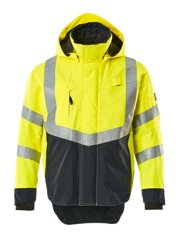 ⁨MASCOT® Kurtka membranowa SAFE SUPREME (kolor żółty hi-vis/ciemny granat, rozmiar L)⁩ w sklepie Wasserman.eu