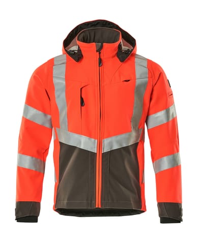⁨MASCOT® Kurtka softshell SAFE SUPREME (kolor czerwień hi-vis/ciemny antracyt, rozmiar L)⁩ w sklepie Wasserman.eu