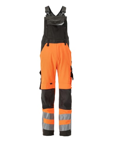⁨MASCOT® Ogrodniczki z kieszeniami na kolanach SAFE SUPREME (kolor pomarańcz hi-vis/ciemny antracyt, rozmiar 82C64)⁩ w sklepie Wasserman.eu