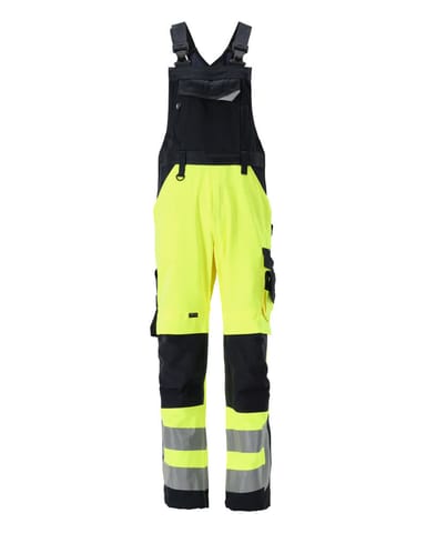 ⁨MASCOT® Ogrodniczki z kieszeniami na kolanach SAFE SUPREME (kolor żółty hi-vis/ciemny granat, rozmiar 76C50)⁩ w sklepie Wasserman.eu