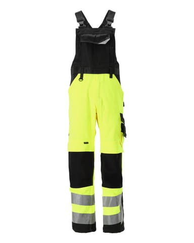 ⁨MASCOT® Ogrodniczki z kieszeniami na kolanach SAFE SUPREME (kolor żółty hi-vis/czerń, rozmiar 82C52)⁩ w sklepie Wasserman.eu