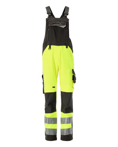 ⁨MASCOT® Ogrodniczki z kieszeniami na kolanach SAFE SUPREME (kolor żółty hi-vis/ciemny antracyt, rozmiar 82C50)⁩ w sklepie Wasserman.eu