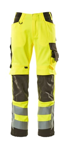 ⁨MASCOT® Spodnie z kieszeniami na kolanach SAFE SUPREME (kolor żółty hi-vis/ciemny antracyt, rozmiar 82C66)⁩ w sklepie Wasserman.eu