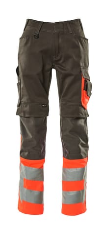 ⁨MASCOT® Spodnie z kieszeniami na kolanach SAFE SUPREME (kolor ciemny antracyt/czerwień hi-vis, rozmiar 76C50)⁩ w sklepie Wasserman.eu