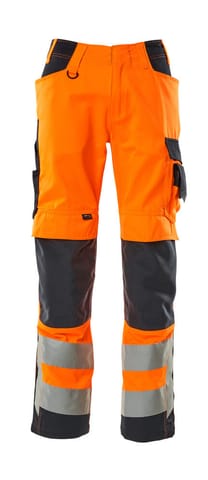 ⁨MASCOT® Spodnie z kieszeniami na kolanach SAFE SUPREME (kolor pomarańcz hi-vis/ciemny granat, rozmiar 76C49)⁩ w sklepie Wasserman.eu