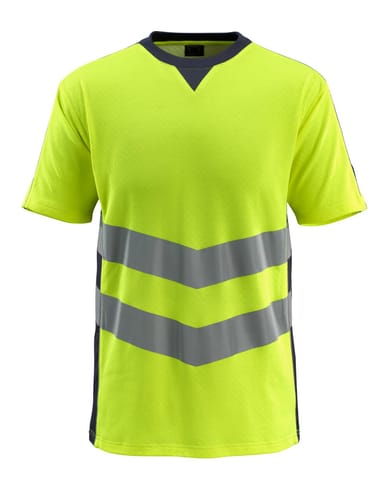 ⁨MASCOT® T-Shirt SAFE SUPREME (kolor żółty hi-vis/ciemny granat, rozmiar L)⁩ w sklepie Wasserman.eu