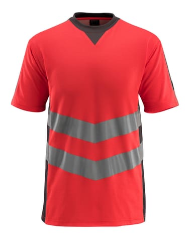 ⁨MASCOT® T-Shirt SAFE SUPREME (kolor czerwień hi-vis/ciemny antracyt, rozmiar L)⁩ w sklepie Wasserman.eu