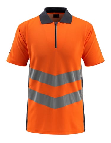 ⁨MASCOT® Koszulka polo SAFE SUPREME (kolor pomarańcz hi-vis/ciemny granat, rozmiar L)⁩ w sklepie Wasserman.eu
