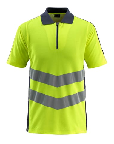 ⁨MASCOT® Koszulka polo SAFE SUPREME (kolor żółty hi-vis/ciemny granat, rozmiar L)⁩ w sklepie Wasserman.eu