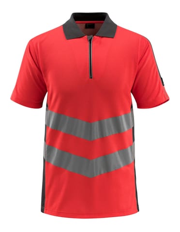 ⁨MASCOT® Koszulka polo SAFE SUPREME (kolor czerwień hi-vis/ciemny antracyt, rozmiar L)⁩ w sklepie Wasserman.eu