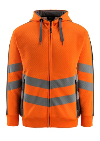 ⁨MASCOT® Bluza z kapturem z zamkiem błyskawicznym SAFE SUPREME (kolor pomarańcz hi-vis/ciemny antracyt, rozmiar 2XL)⁩ w sklepie Wasserman.eu