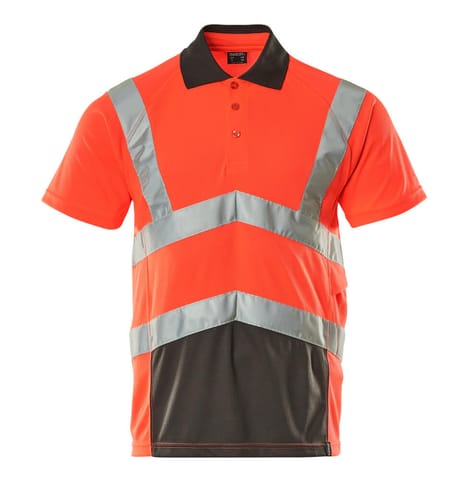 ⁨MASCOT® Koszulka polo SAFE YOUNG (kolor czerwień hi-vis/ciemny antracyt, rozmiar L)⁩ w sklepie Wasserman.eu