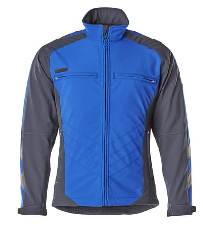 ⁨MASCOT® Kurtka softshell UNIQUE (kolor niebieski/ciemny granat, rozmiar L)⁩ w sklepie Wasserman.eu
