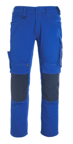 ⁨MASCOT® Spodnie z kieszeniami na kolanach UNIQUE (kolor niebieski/ciemny granat, rozmiar 76C48)⁩ w sklepie Wasserman.eu