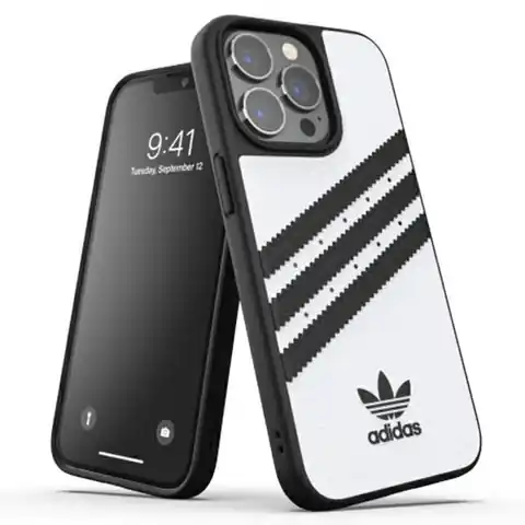 ⁨Adidas OR Moulded PU FW21 iPhone 13 Pro /13 6,1" czarno biały/black white 47115⁩ w sklepie Wasserman.eu