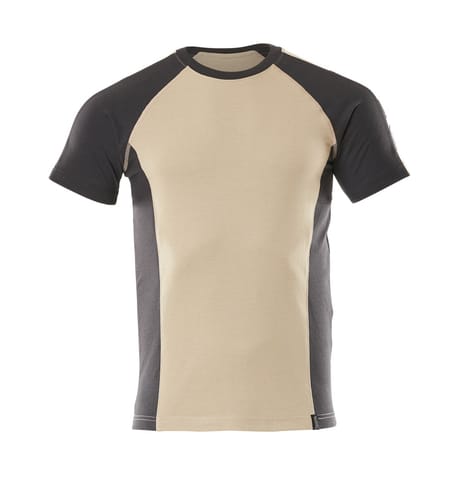⁨MASCOT® T-Shirt UNIQUE (kolor jasny khaki/czerń, rozmiar L)⁩ w sklepie Wasserman.eu