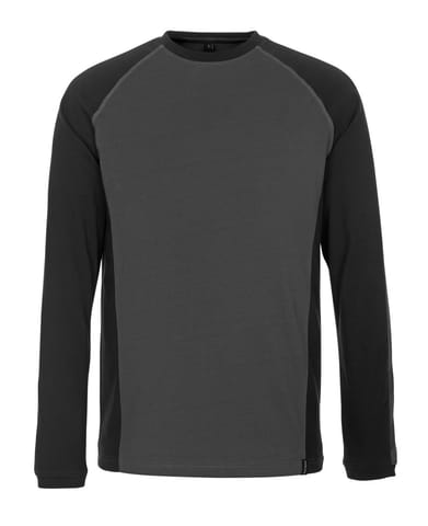 ⁨MASCOT® T-Shirt z długimi rękawami UNIQUE (kolor ciemny antracyt/czerń, rozmiar L)⁩ w sklepie Wasserman.eu