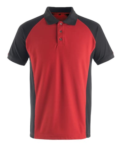 ⁨MASCOT® Koszulka polo UNIQUE (kolor czerwień/czerń, rozmiar L)⁩ w sklepie Wasserman.eu