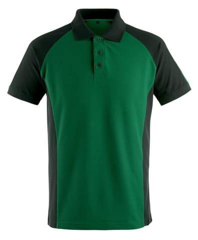 ⁨MASCOT® Koszulka polo UNIQUE (kolor zieleń/czerń, rozmiar L)⁩ w sklepie Wasserman.eu