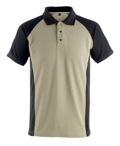⁨MASCOT® Koszulka polo UNIQUE (kolor jasny khaki/czerń, rozmiar L)⁩ w sklepie Wasserman.eu