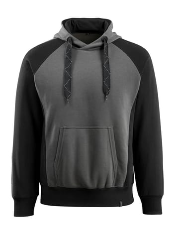 ⁨MASCOT® Bluza z kapturem UNIQUE (kolor ciemny antracyt/czerń, rozmiar L)⁩ w sklepie Wasserman.eu