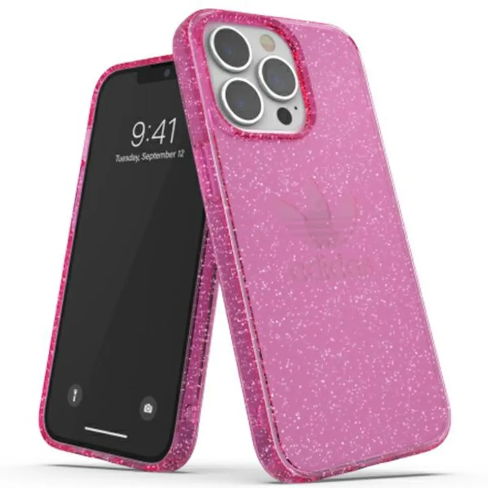 ⁨Adidas OR Protective iPhone 13 Pro / 13 6,1" Clear Case Glitter różowy/pink 47121⁩ w sklepie Wasserman.eu
