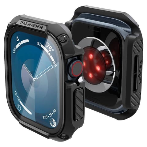 Etui APPLE WATCH 10 (46MM) Spigen Rugged Armor czarne w sklepie Wasserman.eu