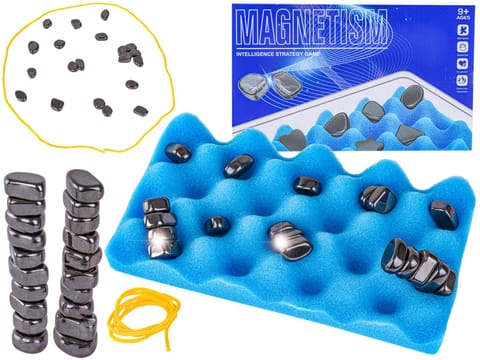 ⁨Gra Szachy Kamienie Magnetyczne Planszowa, Magnetyczna Gra Strategiczna, Magnetic Chess + Podkładka⁩ w sklepie Wasserman.eu
