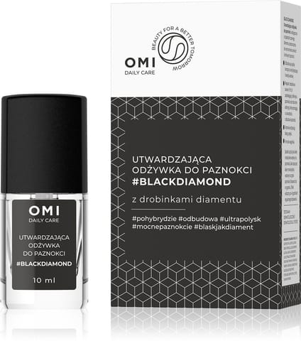 ⁨OMI Daily Care Odżywka do paznokci utwardzająca #BLACKDIAMOND z drobinkami diamentu 10 ml⁩ w sklepie Wasserman.eu