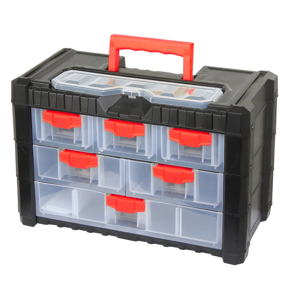 ⁨Organizer with handle, 13 compartments, 260x200x400, proline hd⁩ at Wasserman.eu