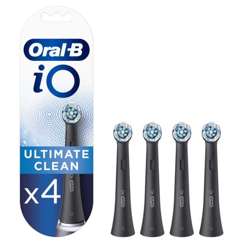 ⁨Oral-B | Toothbrush replacement | iO Ultimate Clean | Heads | For adults | Number of brush heads included 4 | Number of teeth brushing modes Does not apply | Black⁩ at Wasserman.eu