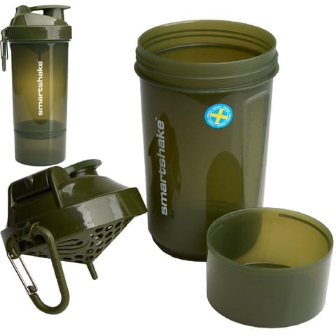 ⁨BIDON FITNESS SMARTSHAKE O2GO 800ML ARMY GREEN PURE 2 IMPROVE⁩ w sklepie Wasserman.eu