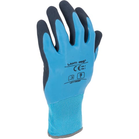 ⁨GLOVES LATEX BLUE L211910P, CARD, "10", CE, LAHTI⁩ at Wasserman.eu