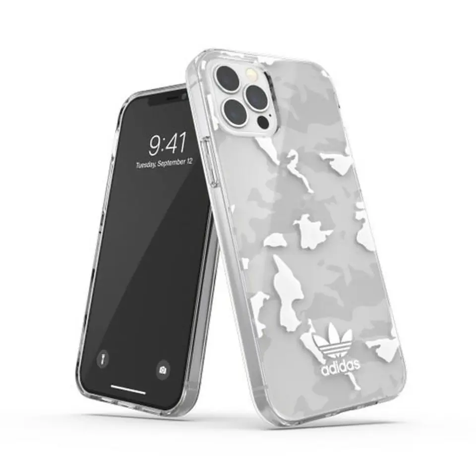 ⁨Adidas OR SnapCase Camo iPhone 12/12 Pro transparent/white 43705⁩ at Wasserman.eu