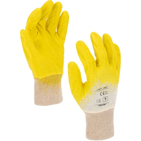GLOVES NITRYL YELL-WHITE L220110P, 12 PAIRS, "10", CE, LAHTI at Wasserman.eu