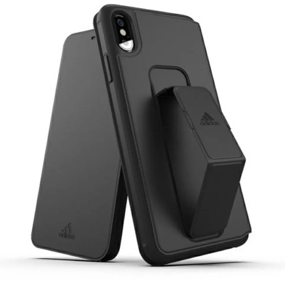 ⁨Adidas SP Folio Grip Case iPhone Xs Max czarny/black 32859⁩ w sklepie Wasserman.eu