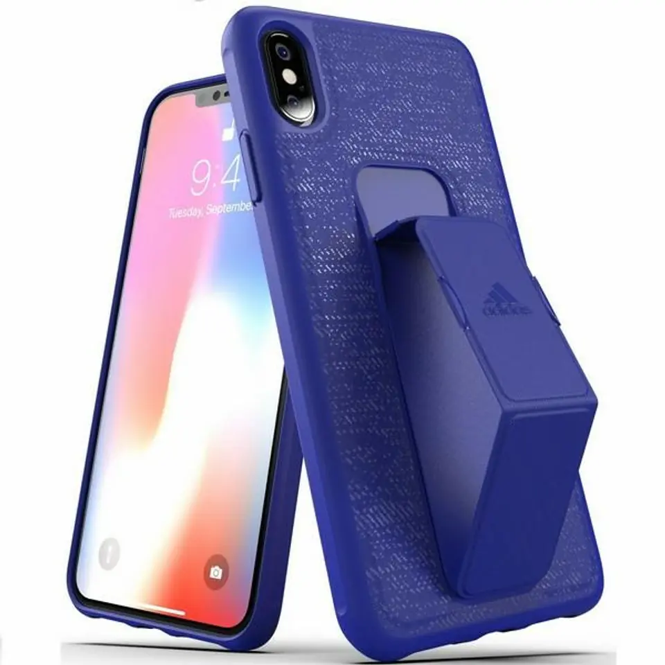 ⁨Adidas SP Grip Case iPhone Xs Max fioletowy/violet 32853⁩ w sklepie Wasserman.eu