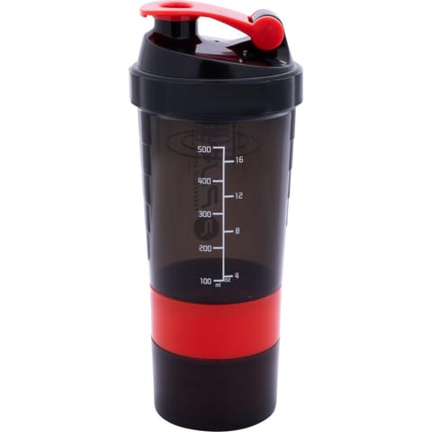 ⁨BIDON FITNESS SHAKER 500ML GREY RED PURE 2 IMPROVE⁩ w sklepie Wasserman.eu