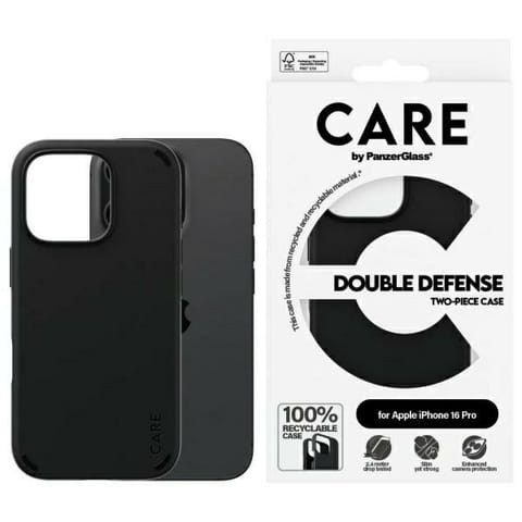 ⁨CARE by PanzerGlass Feature Double       Defense Case iPhone 16 Pro 6.3" czarny/black 1334⁩ w sklepie Wasserman.eu
