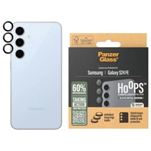 ⁨PanzerGlass Hoops Camera Sam S24 FE S721 czarny/black 1464 camera lens protector hoop optic rings⁩ w sklepie Wasserman.eu