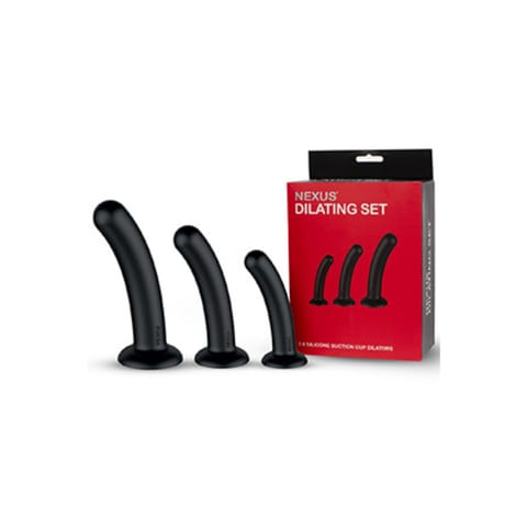 ⁨Nexus Dilator Zestaw Dildo Silicone Anal Dildos S,M,L Black⁩ w sklepie Wasserman.eu