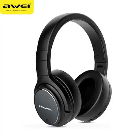 ⁨AWEI słuchawki nauszne Bluetooth A950BL czarny/black ANC⁩ w sklepie Wasserman.eu