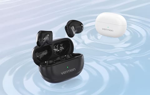 ⁨Słuchawki bezprzewodowe TWS Vention NBLW0 Earbuds T12 (Białe)⁩ w sklepie Wasserman.eu