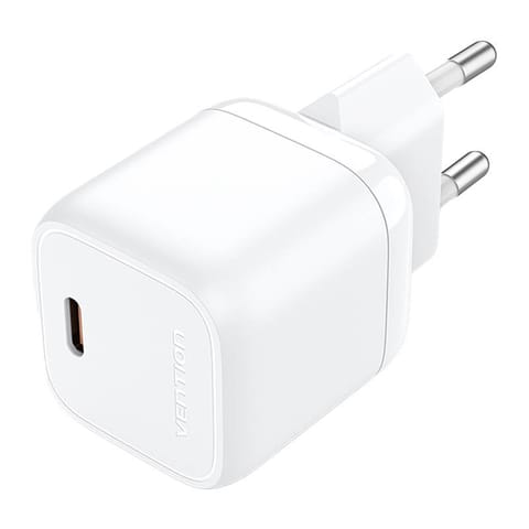 ⁨Ładowarka sieciowa Vention FAKW0-EU USB-C GaN (30W) (biała)⁩ w sklepie Wasserman.eu